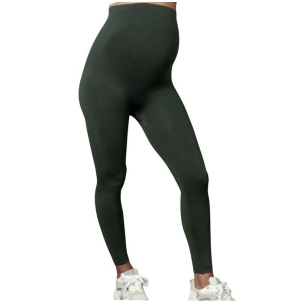 Blanqi Womens M Everyday Maternity Belly Support Leggings in Olive